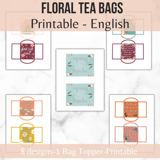 Flower Tea Bag Printable