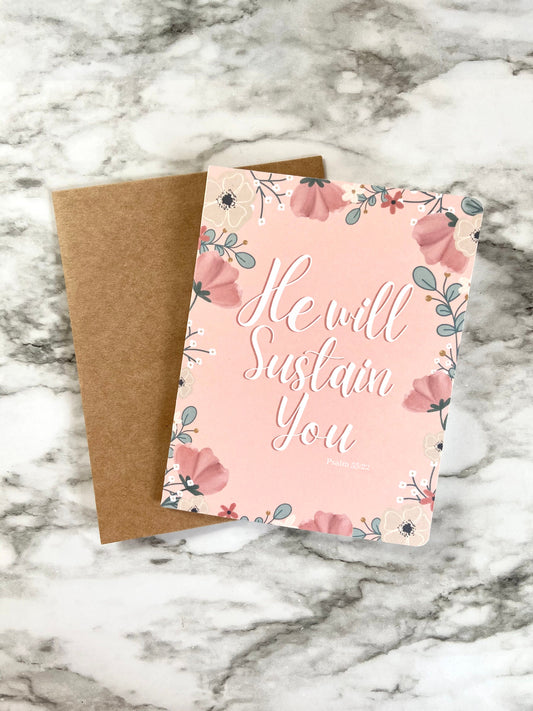 He Will Sustain You Greeting Card